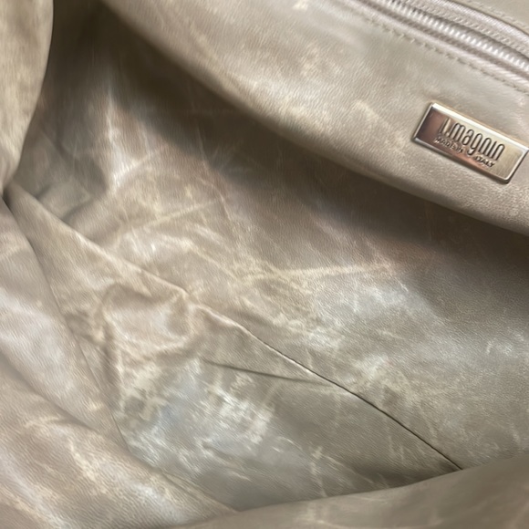 I Magnin Vintage Made in Italy Beautiful Black Leather Bag also Crossbody - Picture 12 of 16